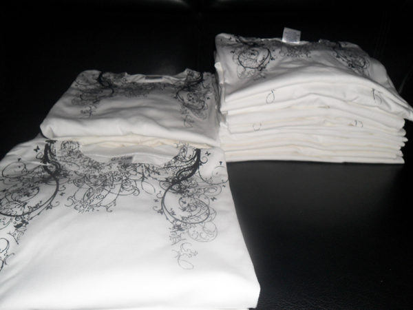 packed white t shirts